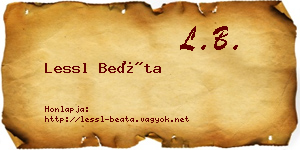 Lessl Beáta névjegykártya